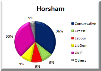 Horsham District voting - 22 May 2014
